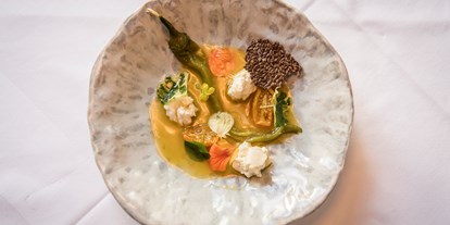 Essen-gehen - Gerichte: Fisch - "Wald & Heimat"  Eine Art neue steirische Küche, die auch dem Slow Food-Gedanken nahe steht. - Hotel Restaurant Café Krainer