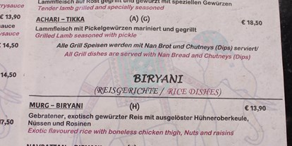Essen-gehen - Art der Küche: indisch - Salzburg-Stadt Riedenburg - Restaurant Taj Mahal