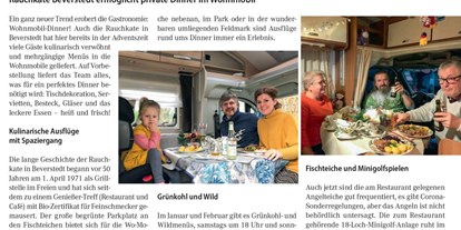 Essen-gehen - Niedersachsen - Aktueller Beitrag im Magazin "Land und Leben", Januar-Ausgabe 2021. - Rauchkate Beverstedt