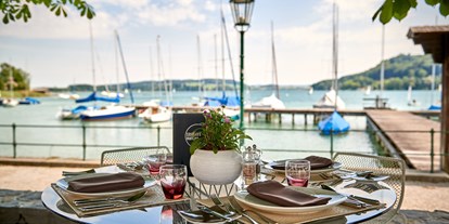 Essen-gehen - Preisniveau: €€€€ - Salzburg - Seeterrasse Restaurant lustreich (Foto:Achim Meurer) - Seewirt Mattsee
