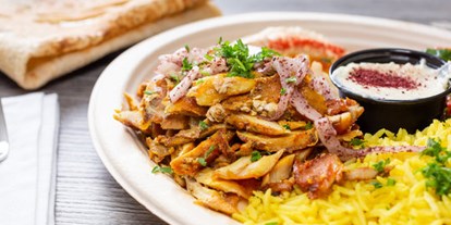 Essen-gehen - Gerichte: Gegrilltes - Salzburg - Seenland - Shawarma Classic mit Reis - Levantine taste