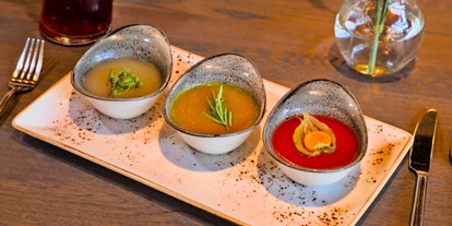 Essen-gehen - Gerichte: Curry - Dreierlei von der Melonenkaltschale - Restaurant Maracana
