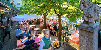 Essen-gehen - Sitzplätze im Freien - Salzburg - Gastgarten - Stiegl-Keller Salzburg