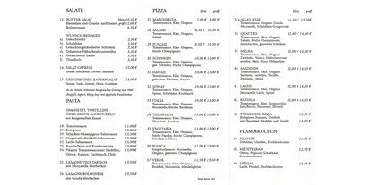 Essen-gehen - Gerichte: Pasta & Nudeln - Deutschland - Zweite Seite der Speisekarte der KARBAROSA Wirtschaft - KARBAROSA Wirtschaft