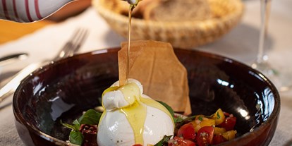 Essen-gehen - Art der Küche: mediterran - Kärnten - Burrata - mo.wi - Das Restaurant im Hotel Moserhof