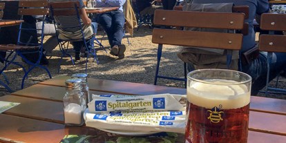 Essen-gehen - rollstuhlgerecht - Bayern - Traumhafter Ausblick - Brauereigaststätte Spitalgarten