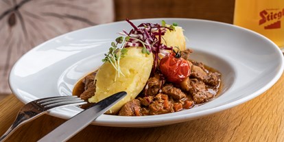 Essen-gehen - Mahlzeiten: Abendessen - Salzburg - Stieglkeller's Bierfleisch - Stiegl-Keller Salzburg