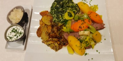 Essen-gehen - Gerichte: Meeresfrüchte - Österreich - Tafelspitz - Restaurant-Cafe Maximilian