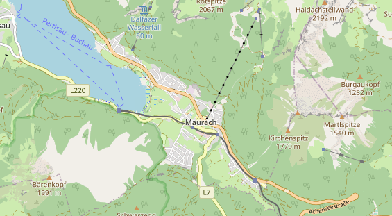 Restaurant auf Karte