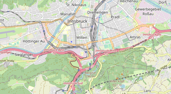 Restaurant auf Karte