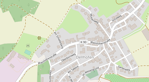 Restaurant auf Karte