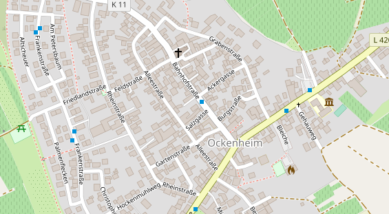 Restaurant auf Karte