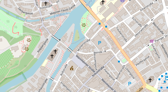 Restaurant auf Karte