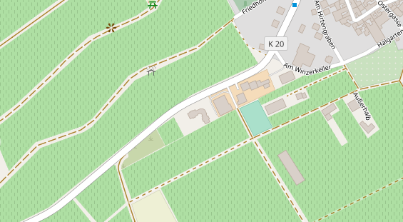 Restaurant auf Karte