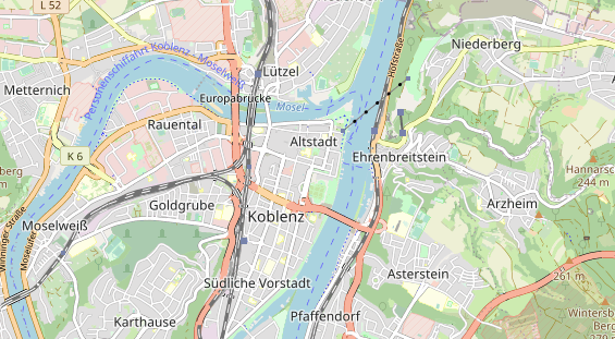 Restaurant auf Karte