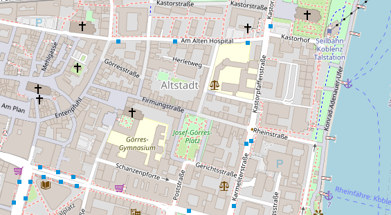 Restaurant auf Karte