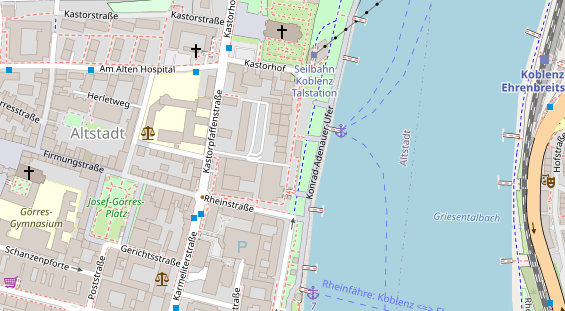 Restaurant auf Karte