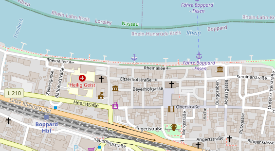 Restaurant auf Karte