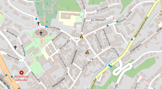 Restaurant auf Karte