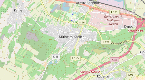 Restaurant auf Karte