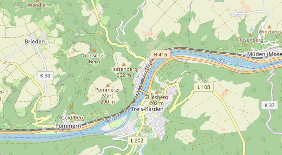 Restaurant auf Karte