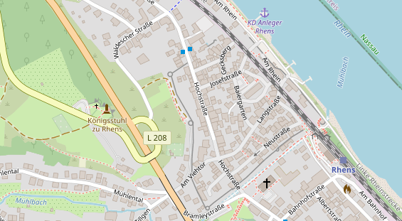 Restaurant auf Karte