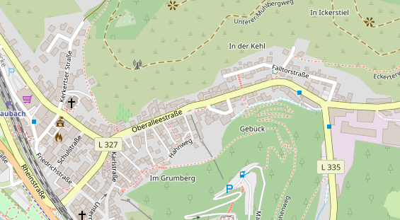 Restaurant auf Karte