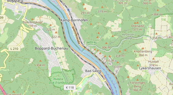 Restaurant auf Karte