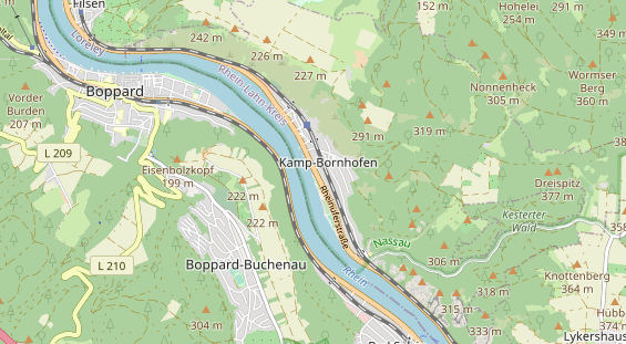 Restaurant auf Karte