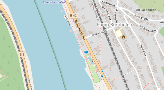 Restaurant auf Karte