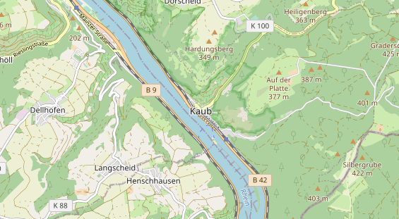 Restaurant auf Karte