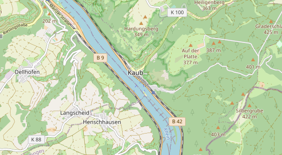Restaurant auf Karte