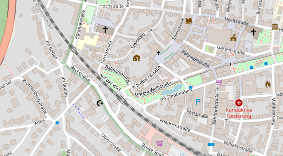 Restaurant auf Karte