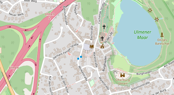 Restaurant auf Karte