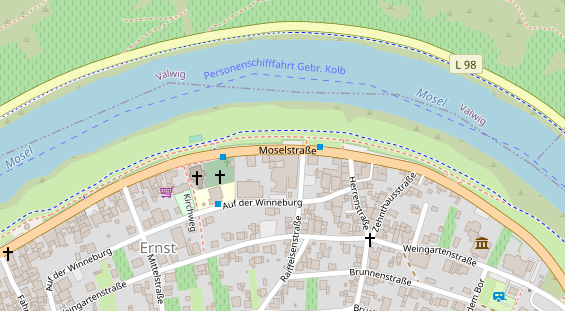 Restaurant auf Karte