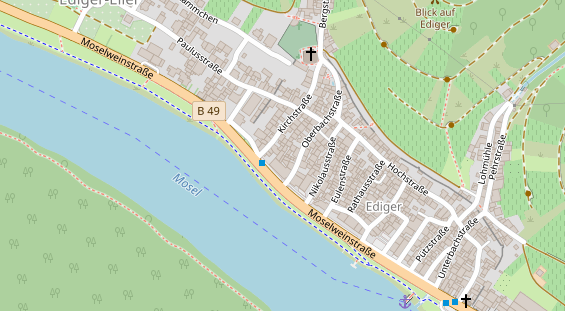 Restaurant auf Karte