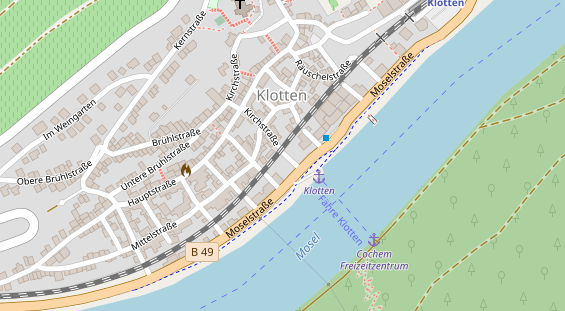 Restaurant auf Karte