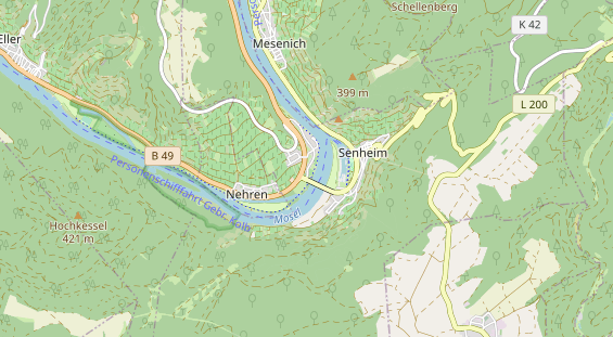 Restaurant auf Karte