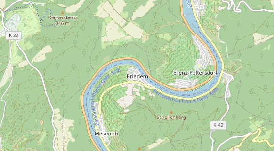 Restaurant auf Karte