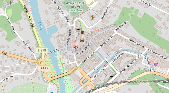 Restaurant auf Karte