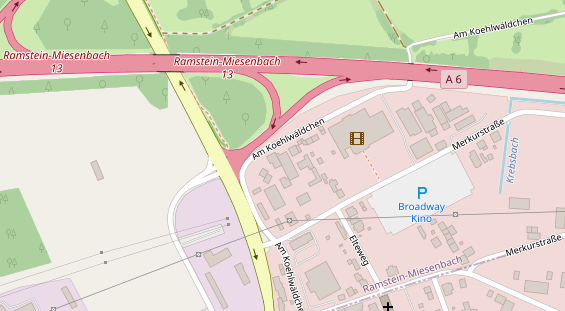 Restaurant auf Karte