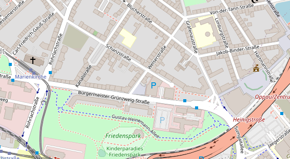 Restaurant auf Karte