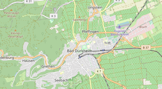 Restaurant auf Karte