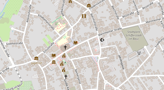 Restaurant auf Karte