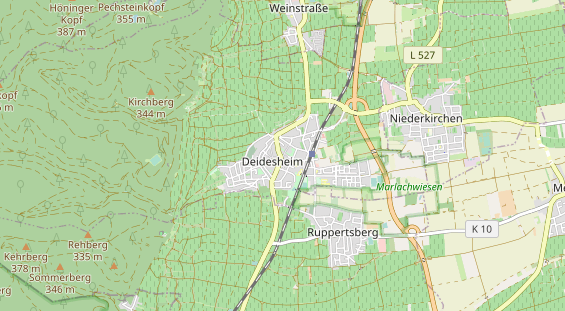 Restaurant auf Karte