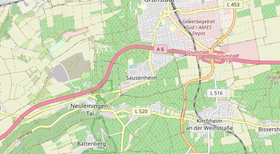 Restaurant auf Karte