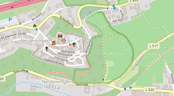 Restaurant auf Karte