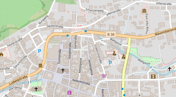 Restaurant auf Karte