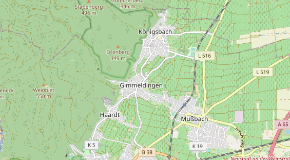 Restaurant auf Karte