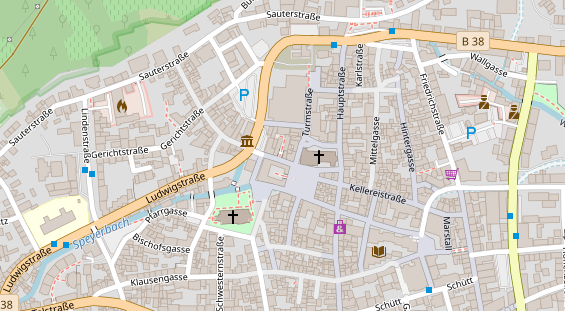 Restaurant auf Karte